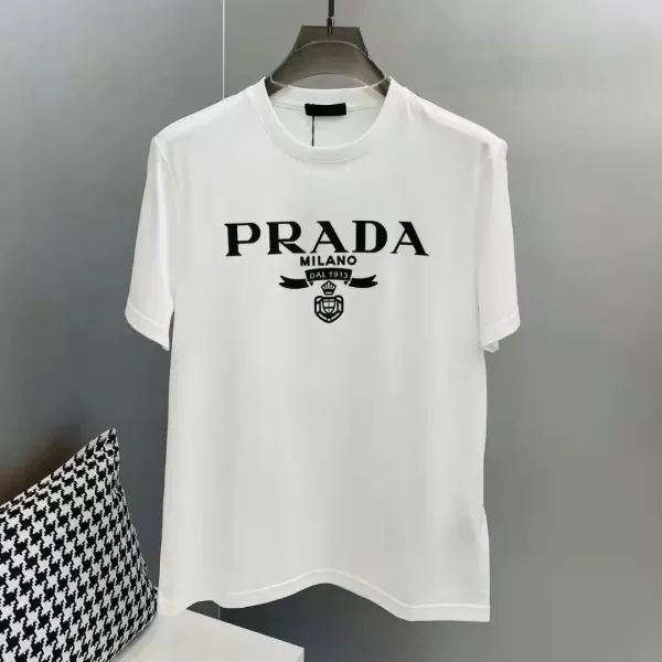 Prada Re-Nylon Triangle Logo White T-Shirt - 10