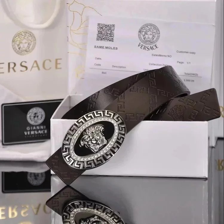 Versace Versace Medusa Head Belt in Black Black