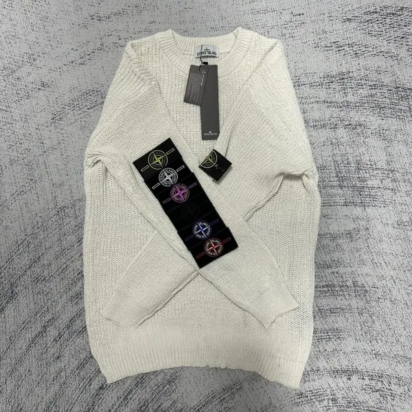 Stone Island Knit Sweater Off-White - 1