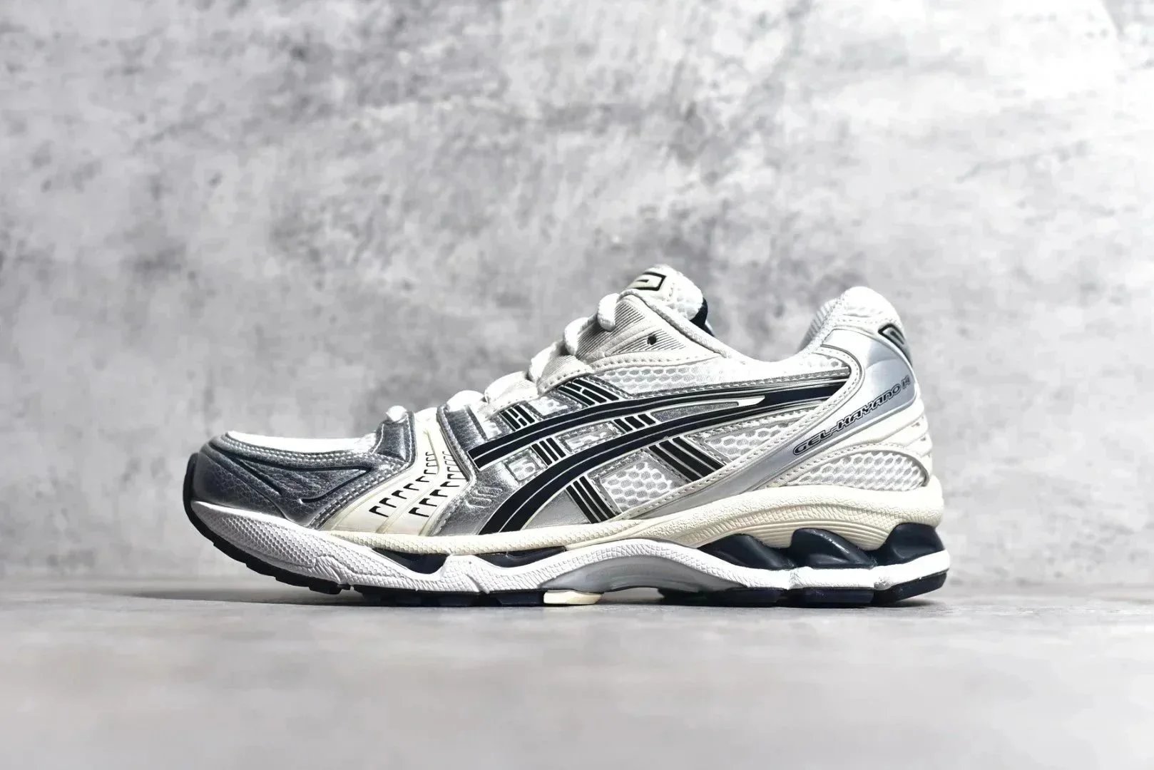 Asics Gel-Kayano 14 Silver Black White Running Shoes - 1