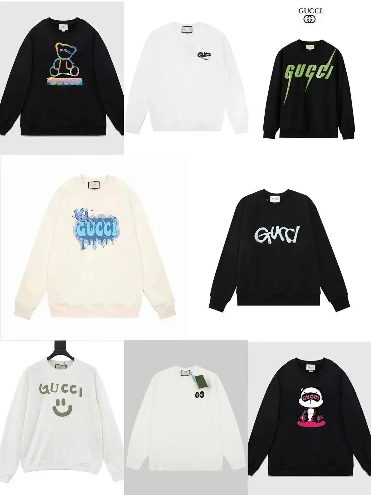 Gucci Lightning Logo Crewneck Sweater Beige product detail 2 in Litbuy spreadsheet finds