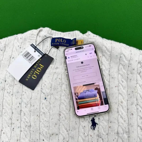 Ralph Lauren Polo Knit Zip-Up Sweater Beige - 8