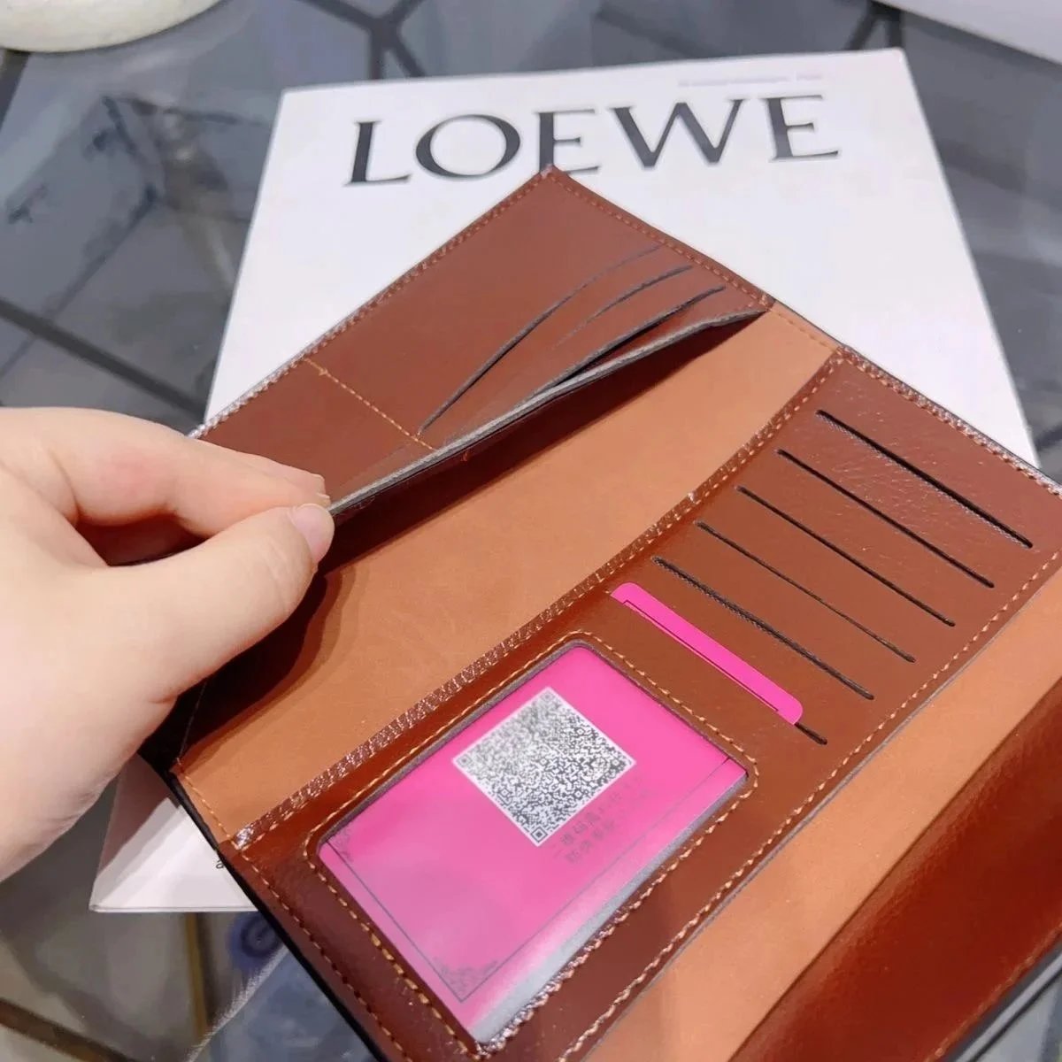Chanel Quilted Card Holder Brown Leather - 5