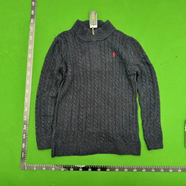 Ralph Lauren Polo Knit Zip-Up Sweater Beige - 11