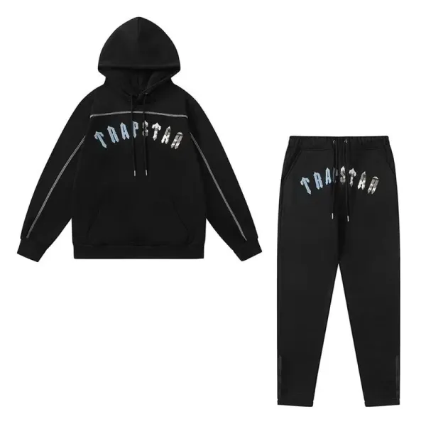 Traphouse x It's A Secret Hoodie and Sweatpants Set Black Multicolor - 10