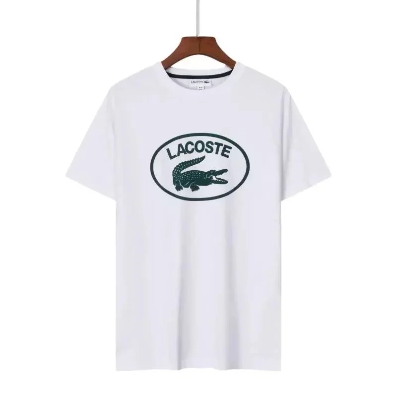 Lacoste Classic Logo Grey Navy White Black Crewneck T-Shirt