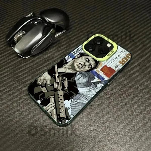 Design Custom Graphic Phone Case with Neon Green Camera Ring and Collage Art iPhone Case product listing in Litbuy spreadsheet finds