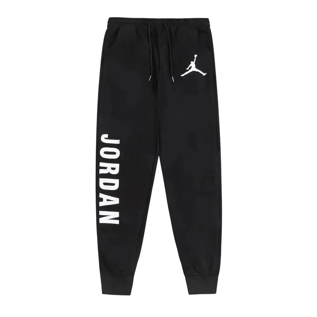 Jordan Brand Jordan Brand Black Jogger Pants with White Jumpman Logo Black