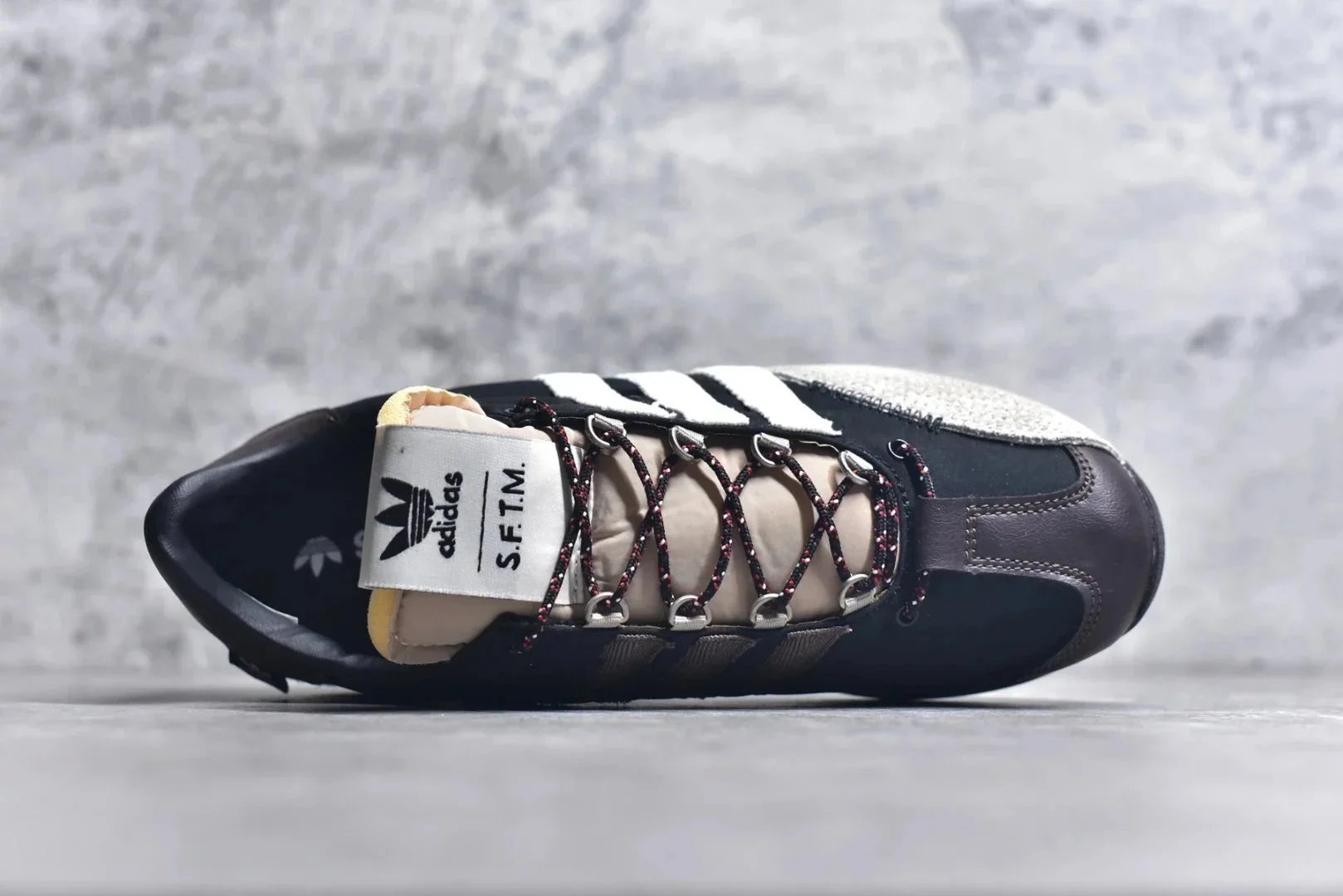 Adidas Retro Low-Profile Sneakers — Black and White product photo 4