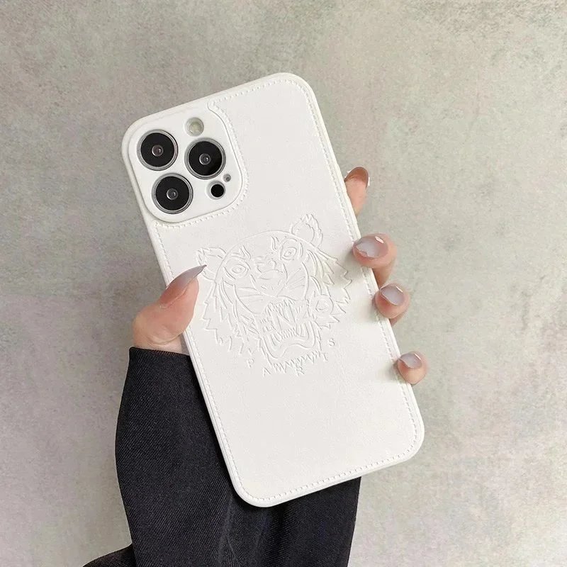 Kenzo Kenzo White Embossed Tiger iPhone Case White