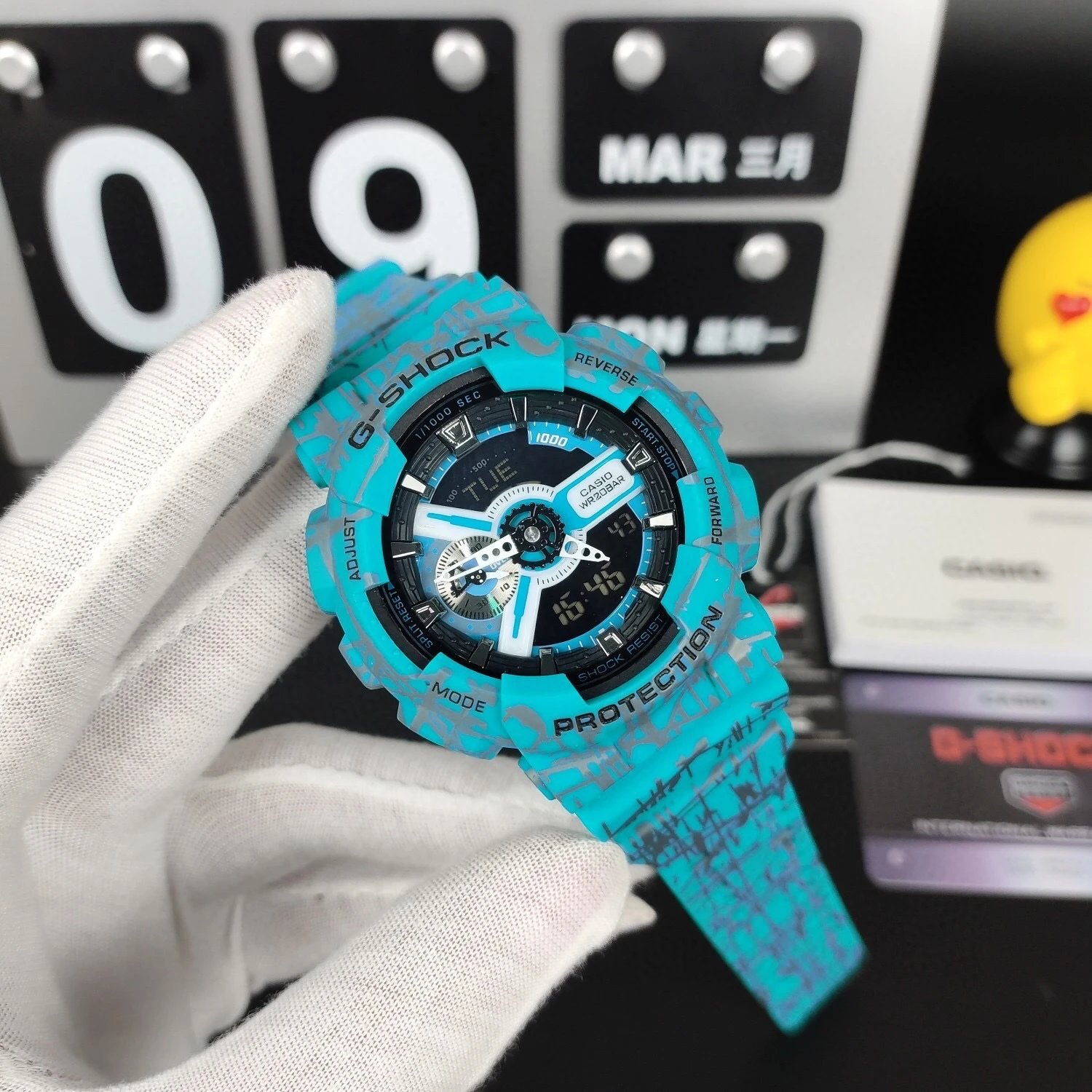 Casio Casio G-Shock Blue Crackle Watch Blue