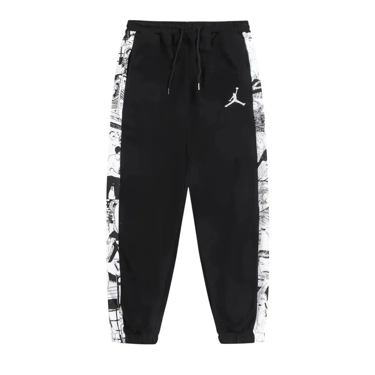 Jordan Joggers Black White Graphic Print Casual Sweatpants