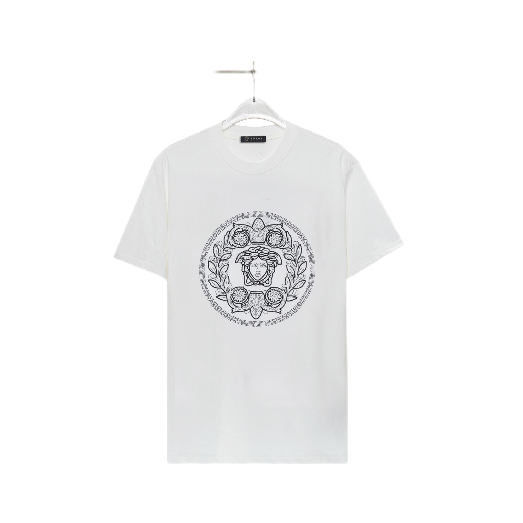Versace Versace Medusa Logo T-Shirt in White White