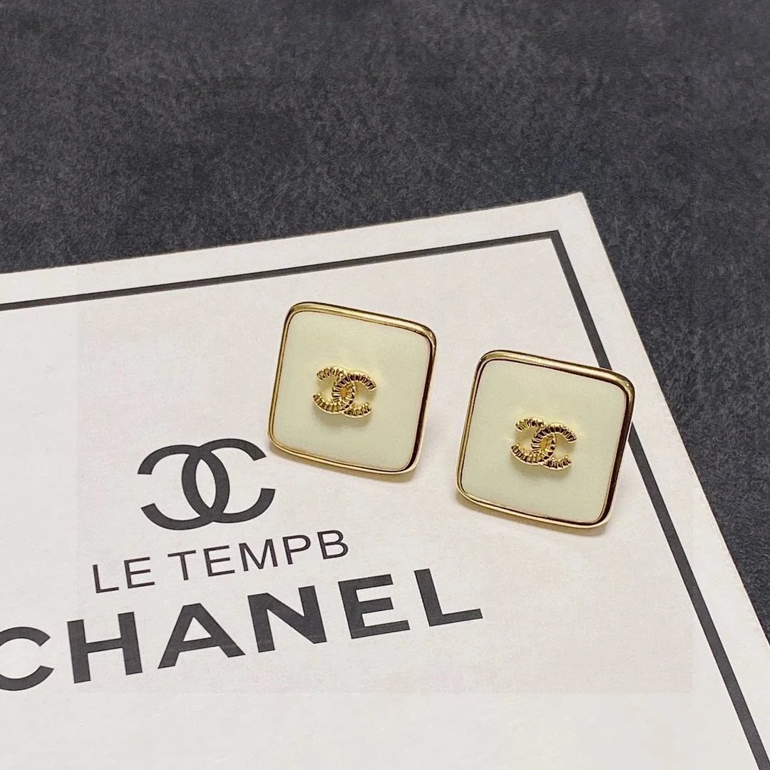 Chanel CC Square Stud Earrings [40 styles]