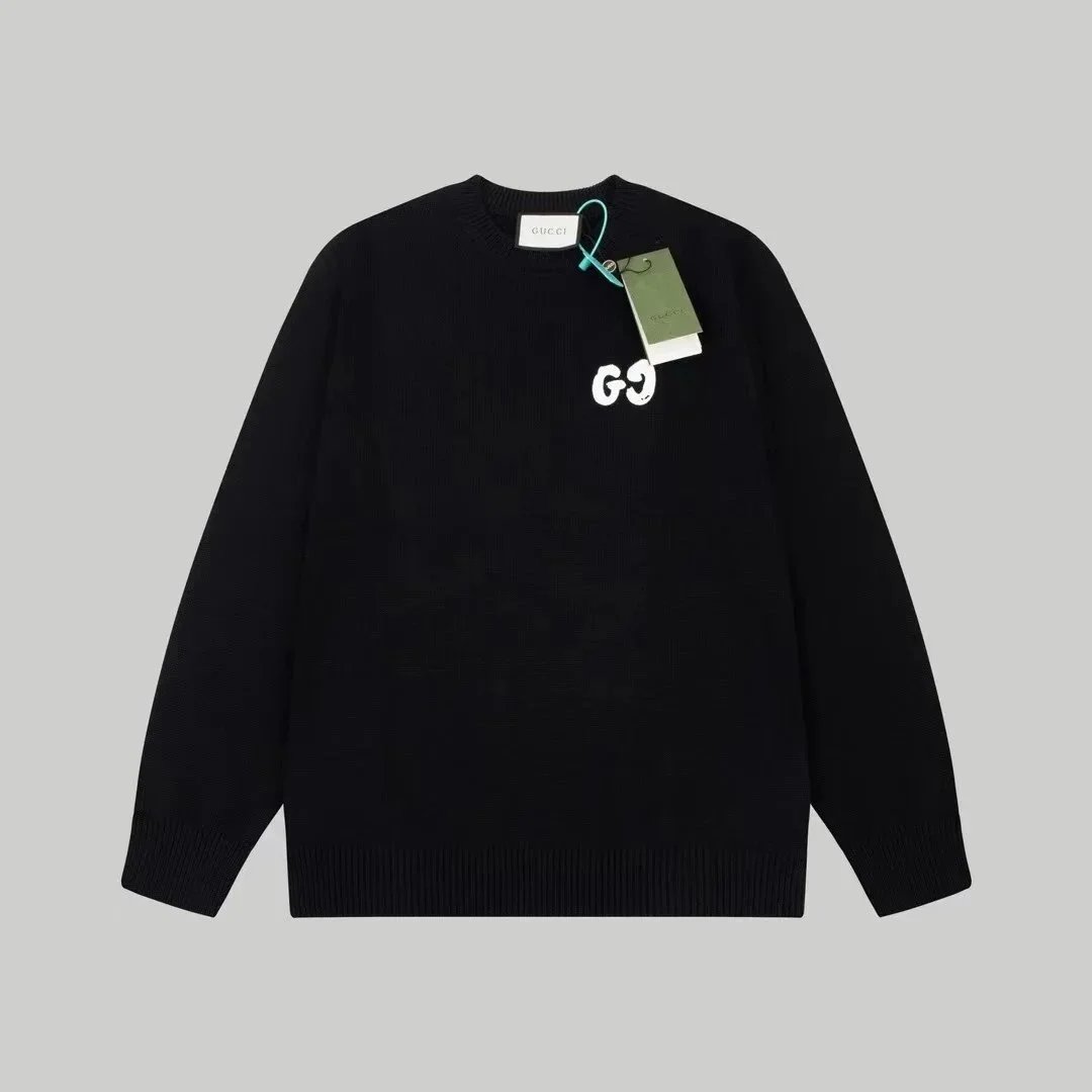 Gucci Rainbow Logo Black Oversized Sweatshirt