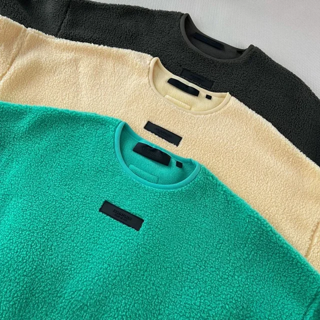 Unbranded Hoodies & Sweatshirts Sherpa Fleece Crewneck Sweatshirt product detail image 5