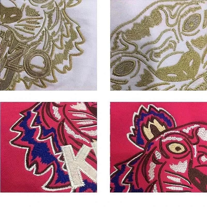 Kenzo Tiger Embroidered Pink Hoodie product detail 4 in Litbuy spreadsheet finds