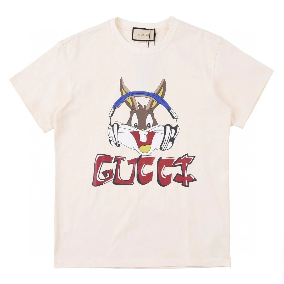 Gucci X Balenciaga White Black Cream Graphic Print Sweatshirt T-Shirt