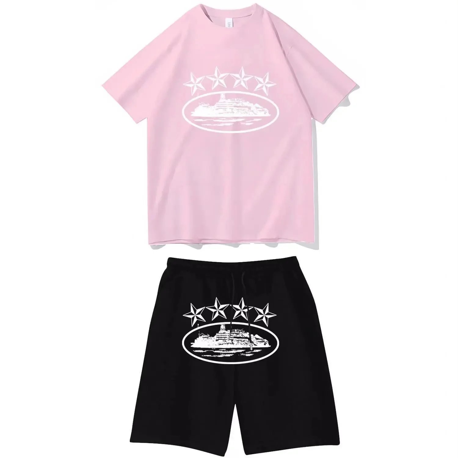 Corteiz Alcatraz Logo T-Shirt and Shorts Set product photo 2