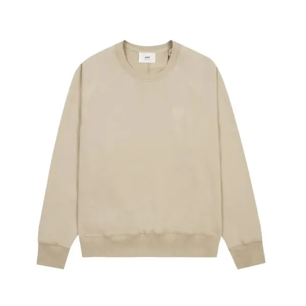 Ami Paris Heart Logo Crewneck Sweatshirt Blue - 7