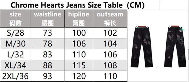 Chrome Hearts Jeans Embroidered patch straight-leg product detail image 3
