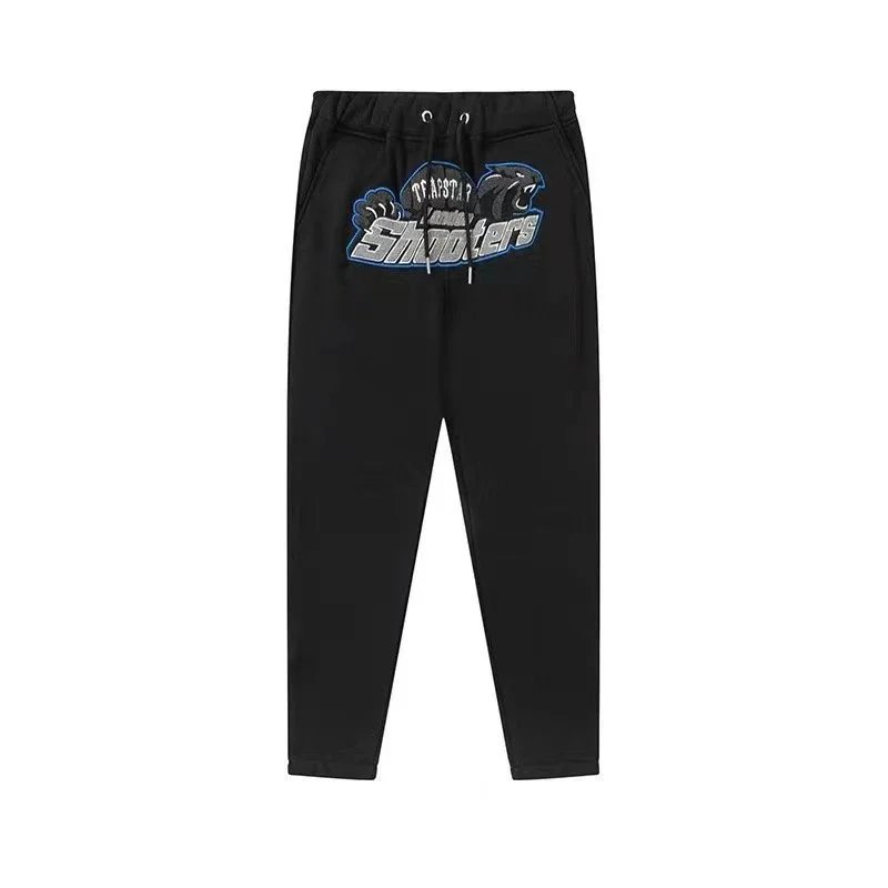 Black Graphic Print Tiger Basketball Sweatpants