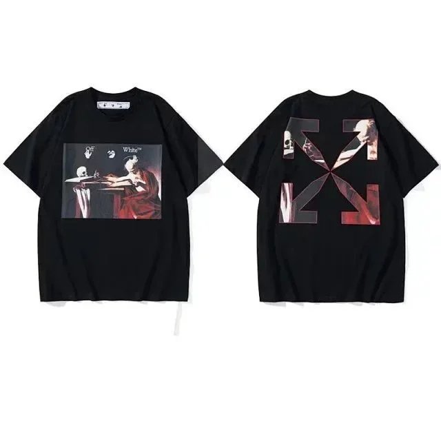 Off White Arrow Print Black White Graphic T-Shirt
