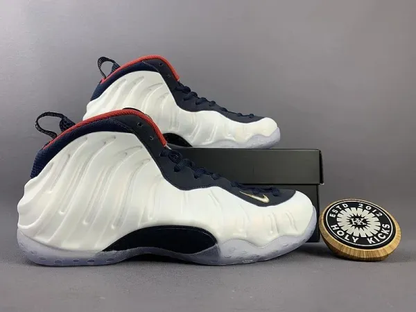 Nike Air Foamposite One Metallic Silver Orange Sneakers - 5