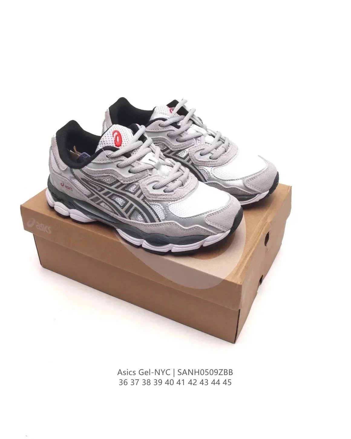 Asics Gel-NYC Silver Green Mesh Running Sneakers