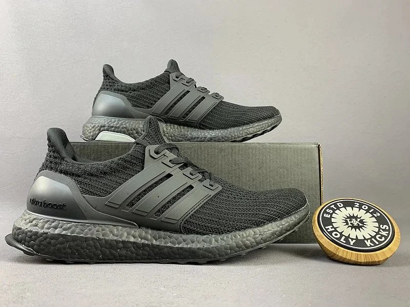 Adidas Ultra Boost Black Primeknit Running Sneakers