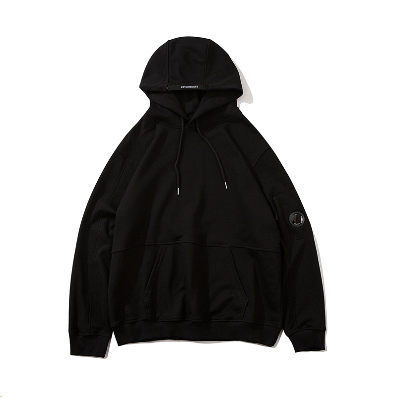 C.P. Company Navy Hoodie with Lens Patch - 12