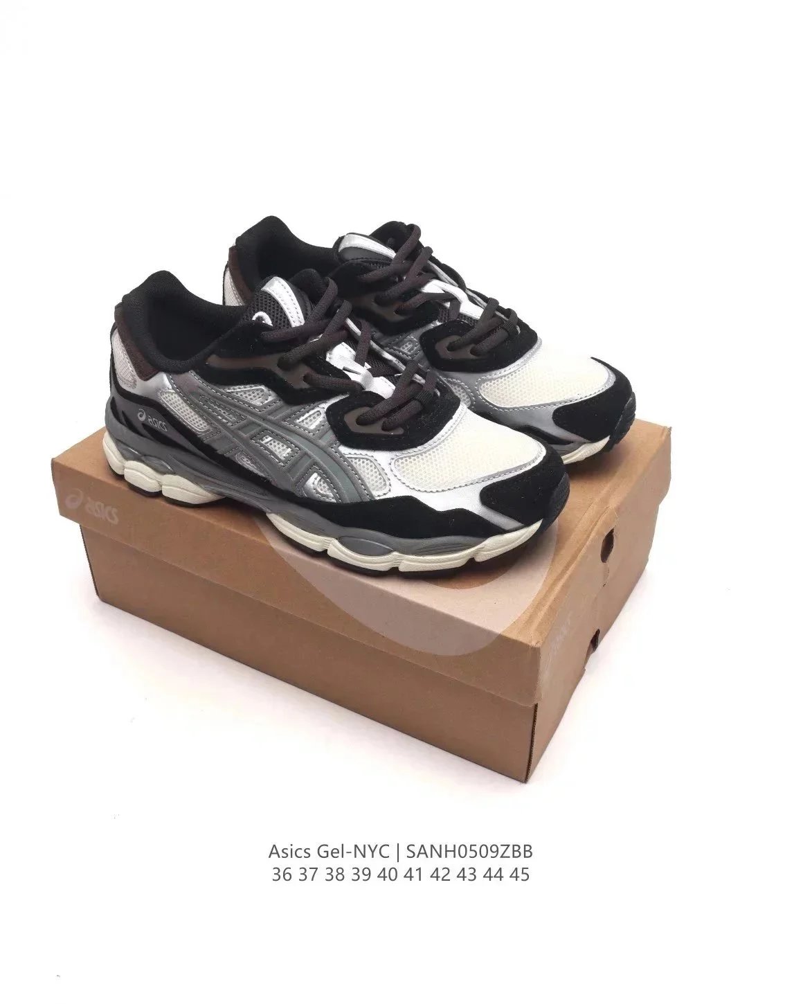Asics Gel-NYC Silver Green Mesh Running Sneakers