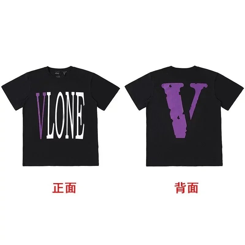 Vlone Black Purple T