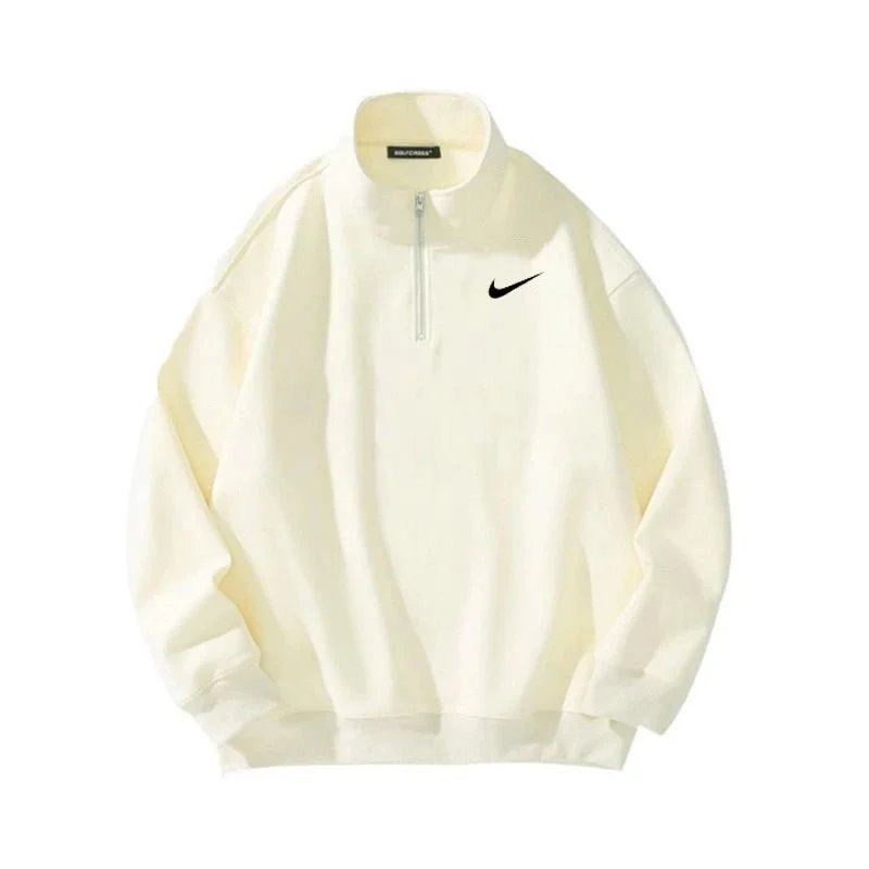 Nike Half-Zip Sweatshirt in Cream White