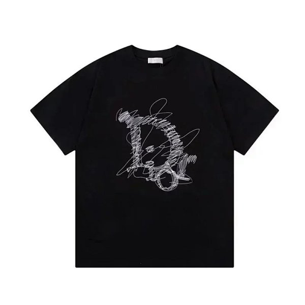 Dior Scribble Logo Black T-Shirt product listing in Litbuy spreadsheet finds