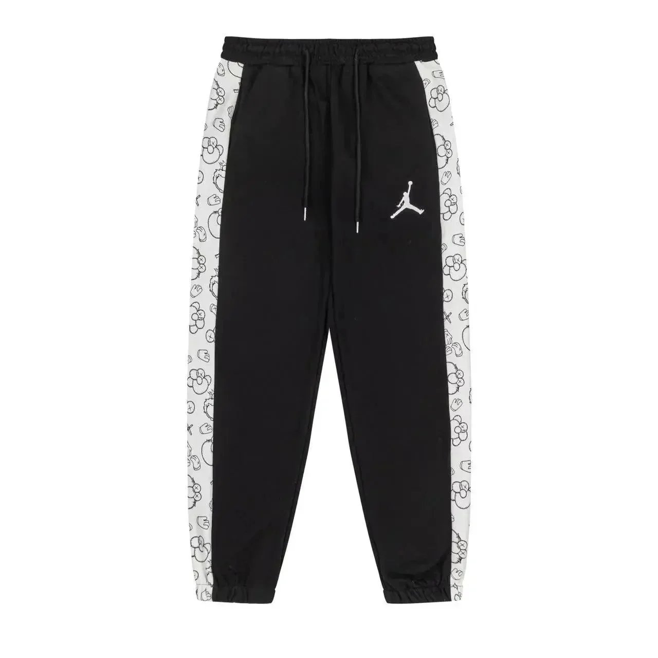 Jordan Joggers Black White Graphic Print Casual Sweatpants