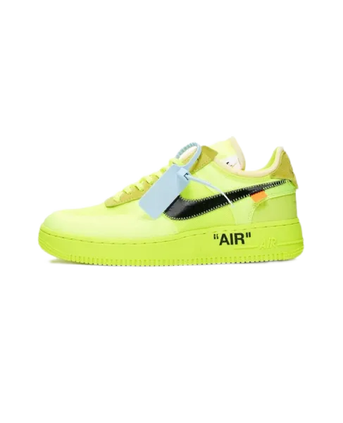 Off-White x Nike Air Force 1 Low Volt Green Sneakers - 1
