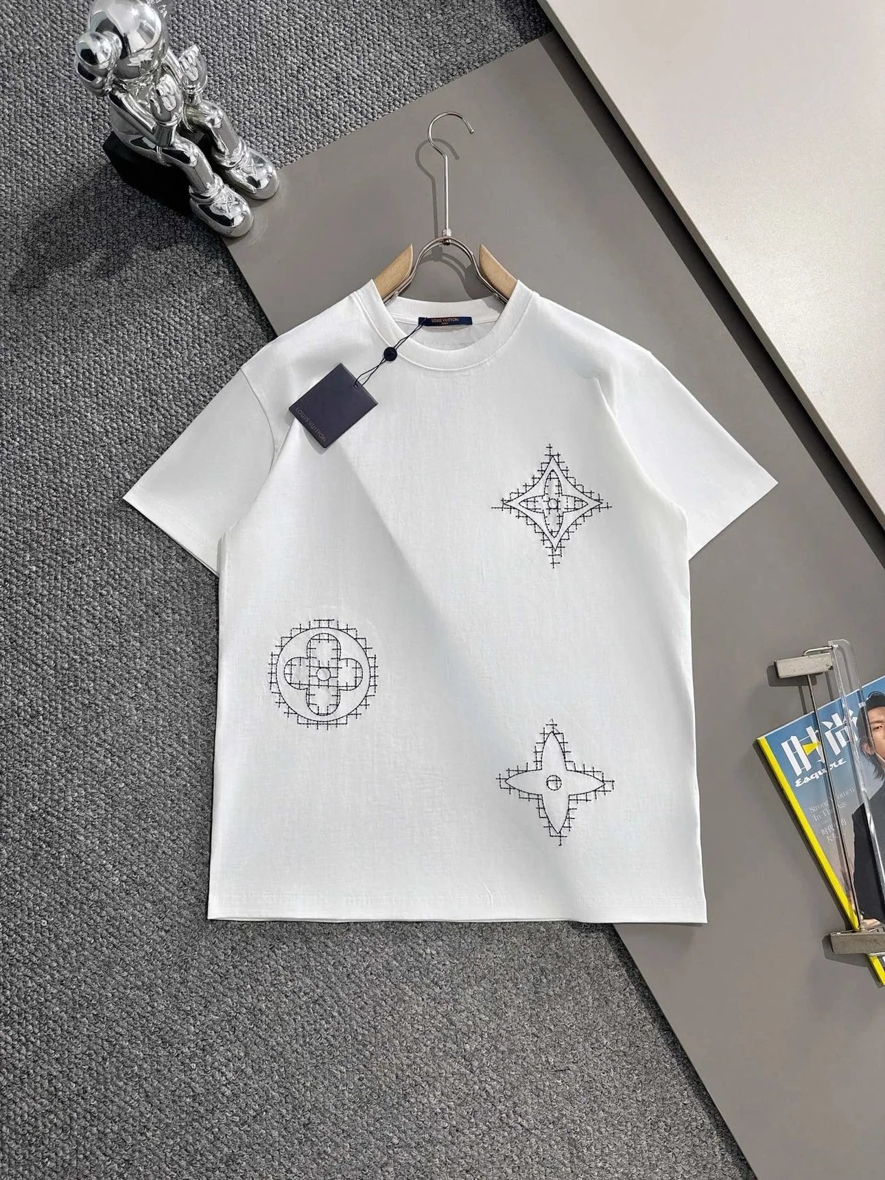 Louis Vuitton Graphic Print White Casual T-Shirt