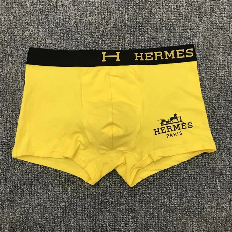 Hermes Boxer Briefs Black White Yellow Classic Underwear