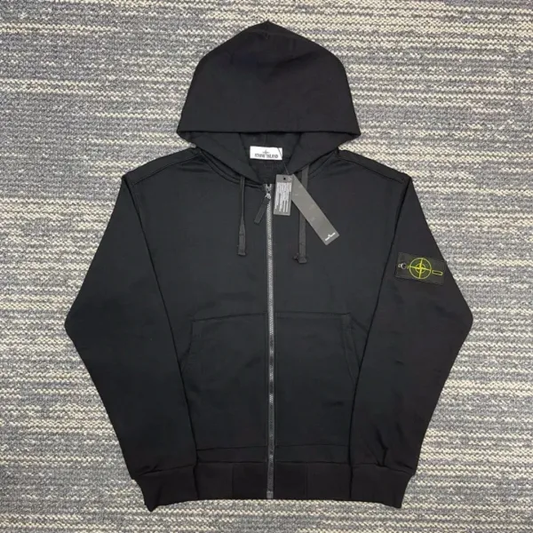Stone Island Logo Patch Hoodie Gray - 5