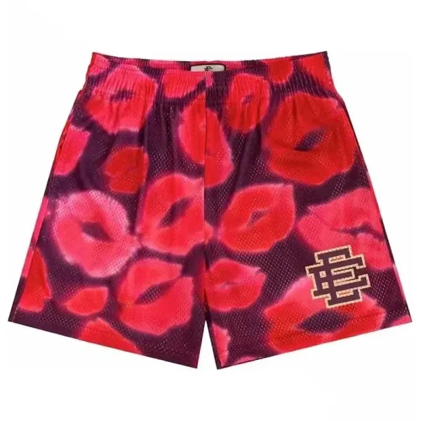 Gallery Dept. Lip Print Mesh Shorts Red Purple - 5