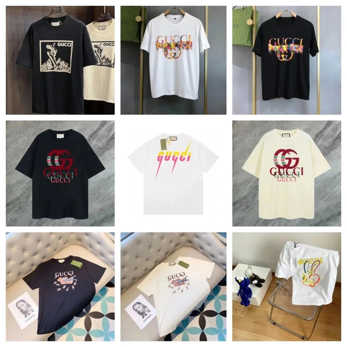 Gucci Graphic Print T-Shirts - 000955
