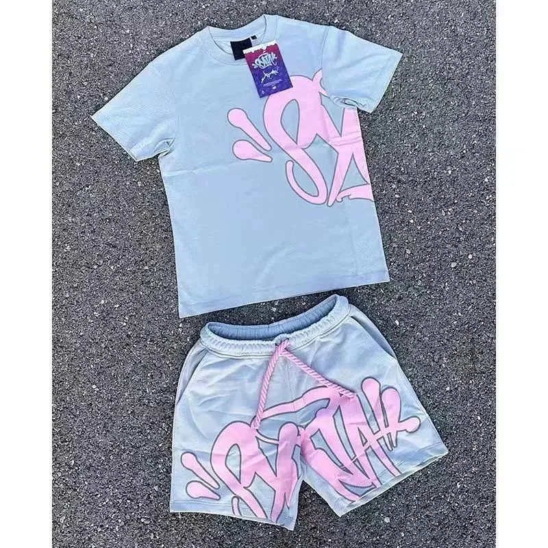 Stussy Graffiti Print Red Set T-Shirt and Shorts Casual Set product detail 7 in Litbuy spreadsheet finds