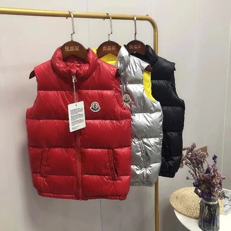 Moncler Kids Hooded Down Vest Red - 7