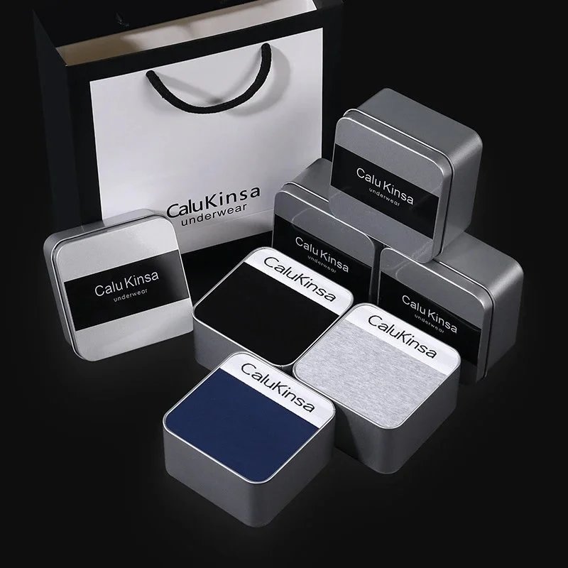 CaluKinsa CaluKinsa Underwear Boxer Briefs - Black, Grey, and Blue Set Black