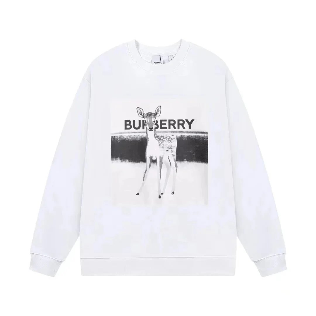 Burberry Graphic Print Black White Crewneck Sweatshirt