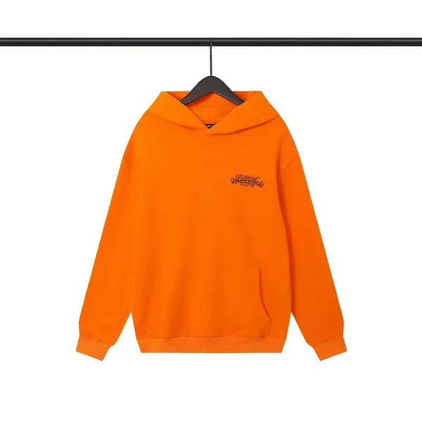 Off-White x Chrome Hearts Orange Hoodie - 8