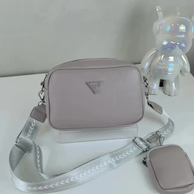 Unbranded Crossbody Bags Bag with Detachable Pouch and Chevron Strap product detail image 5
