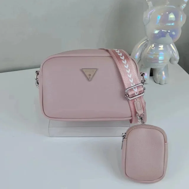 Unbranded Crossbody Bags Bag with Detachable Pouch and Chevron Strap product detail image 1