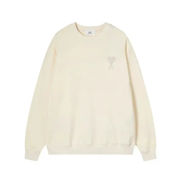 Ami Paris Heart Logo Crewneck Sweatshirt Blue - 8